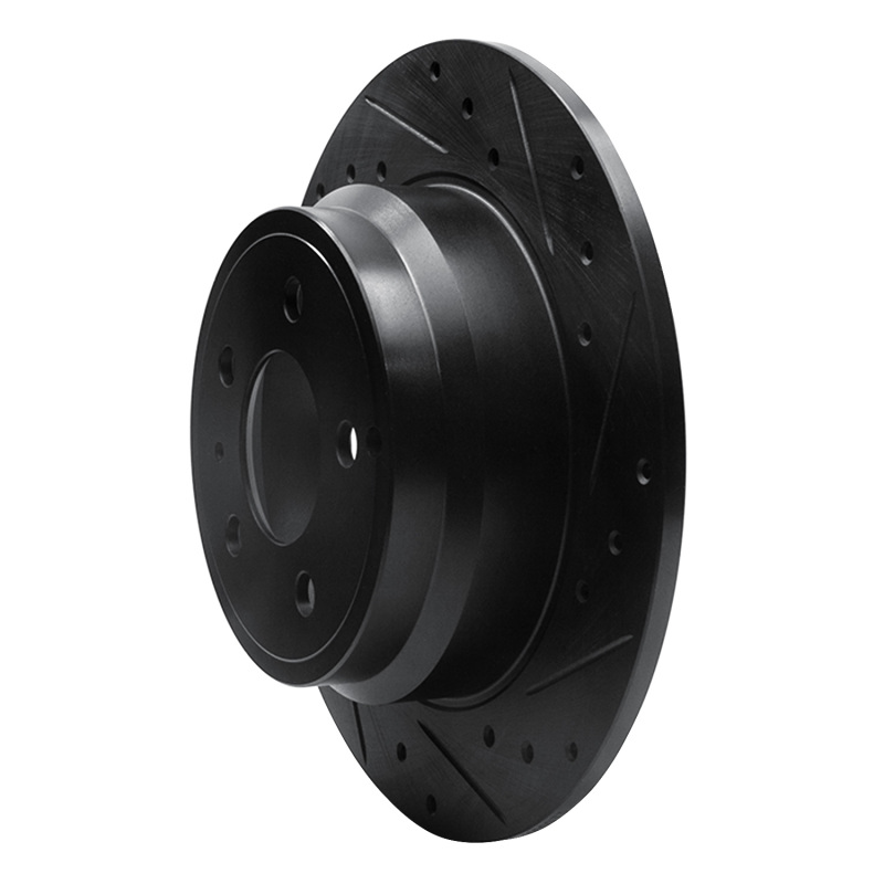 Volvo C70 Brake Rotor (1) - Rear Right - R1 Concepts - Drilled & Slotted - Black - `96-`04